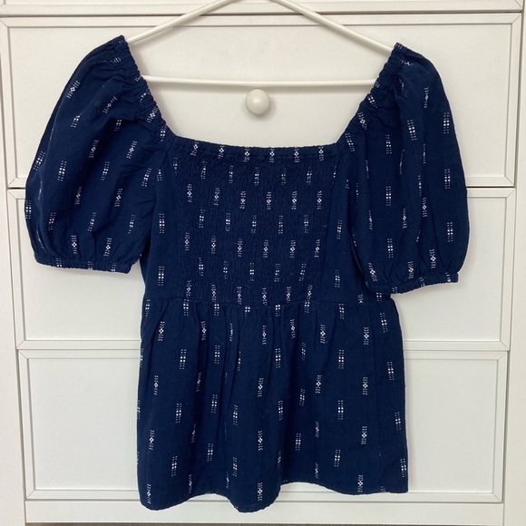 Navy Madewell cotton top NWT, size XXS - Picture 2 of 2